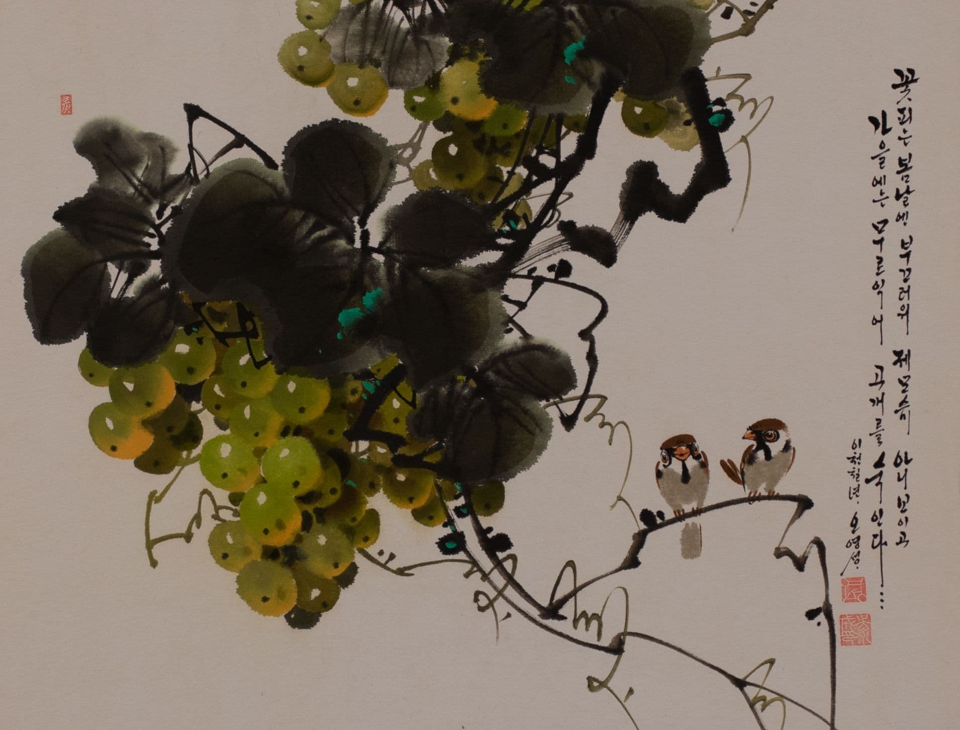 葡萄藤中的麻雀 - View 1