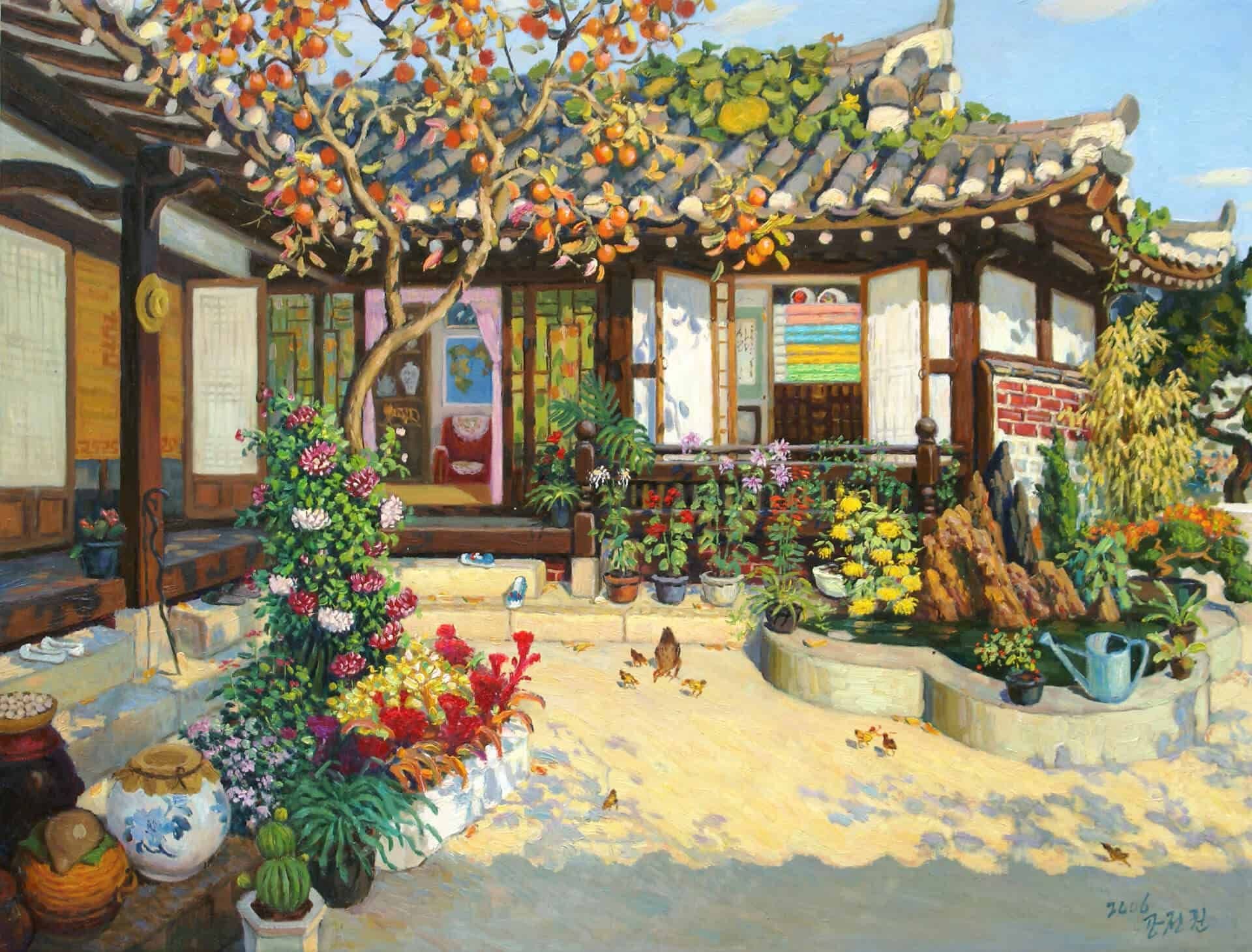 How Korean painting compares to Western painting traditions